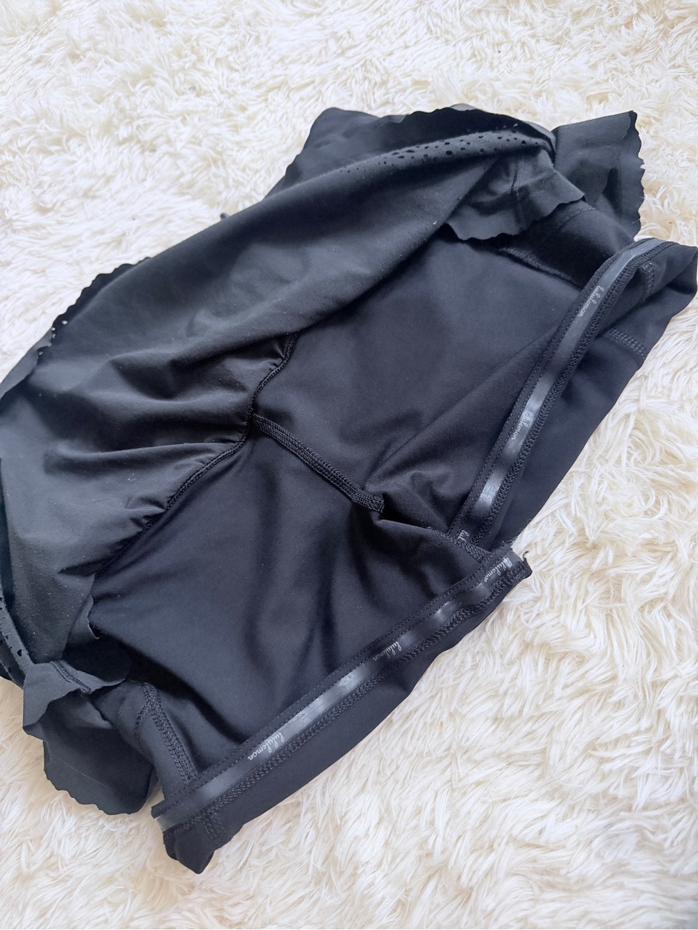 lululemon Black Athletic Skort with Laser-Cut Hem - Picture 3 of 5